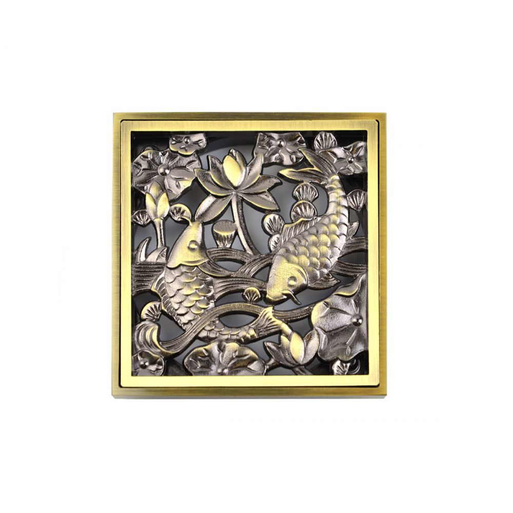 Решетка «Рыбы» для трапа viega Bronze de Luxe 21980