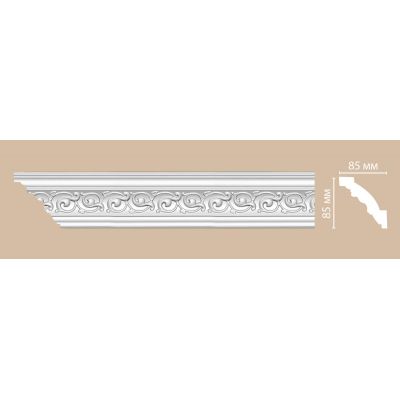 Потолочный плинтус с орнаментом DECOMASTER 95777 (85*85*2400)