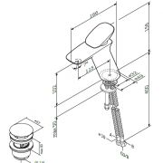 Смеситель для умывальника с донным клапаном AM.PM Spirit 2.0 F70A82100
