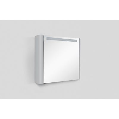 Зеркало, зеркальный шкаф, правый, 80 см, с подсветкой, серый шелк, глянцевая AM.PM Sensation M30MCR0801FG