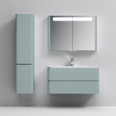 Зеркало, зеркальный шкаф, 100 см, с подсветкой, мятный, глянцевая AM.PM Sensation M30MCX1001GG
