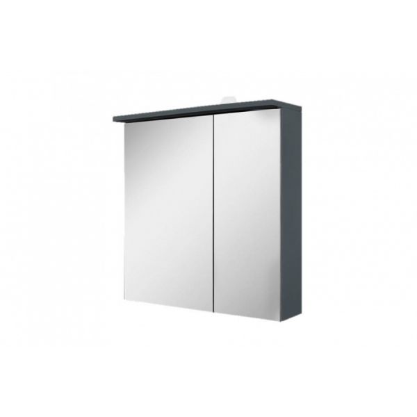 Зеркальный шкаф с LED-подсветкой, левый, 60 см, цвет: графит, матовый AM.PM Spirit 2.0 M70AMCL0601GM