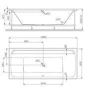 Каркас для ванны 180х80, комплект AM.PM Inspire 2.0 W52A-180-080W-R