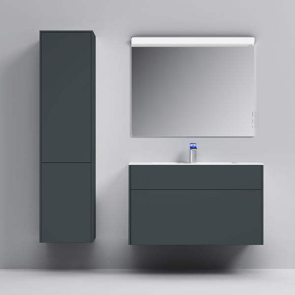 Шкаф-колонна, универсальный, подвесной, 40 см, push-to-open, графит мато AM.PM Inspire 2.0 M50ACHX0406GM