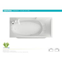 Ванна прямоугольная Акватика Кинетика Sensa 170x80х61