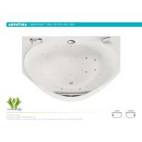 Ванна радиусная Акватика Акварама Standart 200x75/130x62