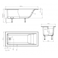 Ванна из литого мрамора Astra-Form Нейт 170x70x68
