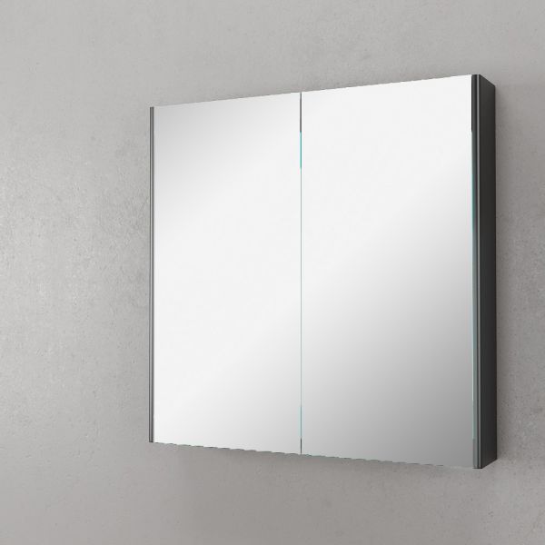 Подвесной зеркальный шкаф Klaufs 80 черный