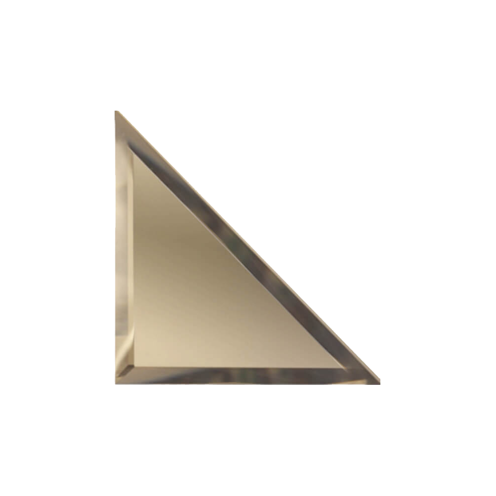 Треугольная зеркальная бронзовая плитка с фацетом