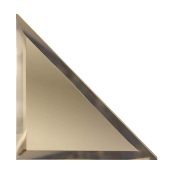Треугольная зеркальная бронзовая плитка с фацетом