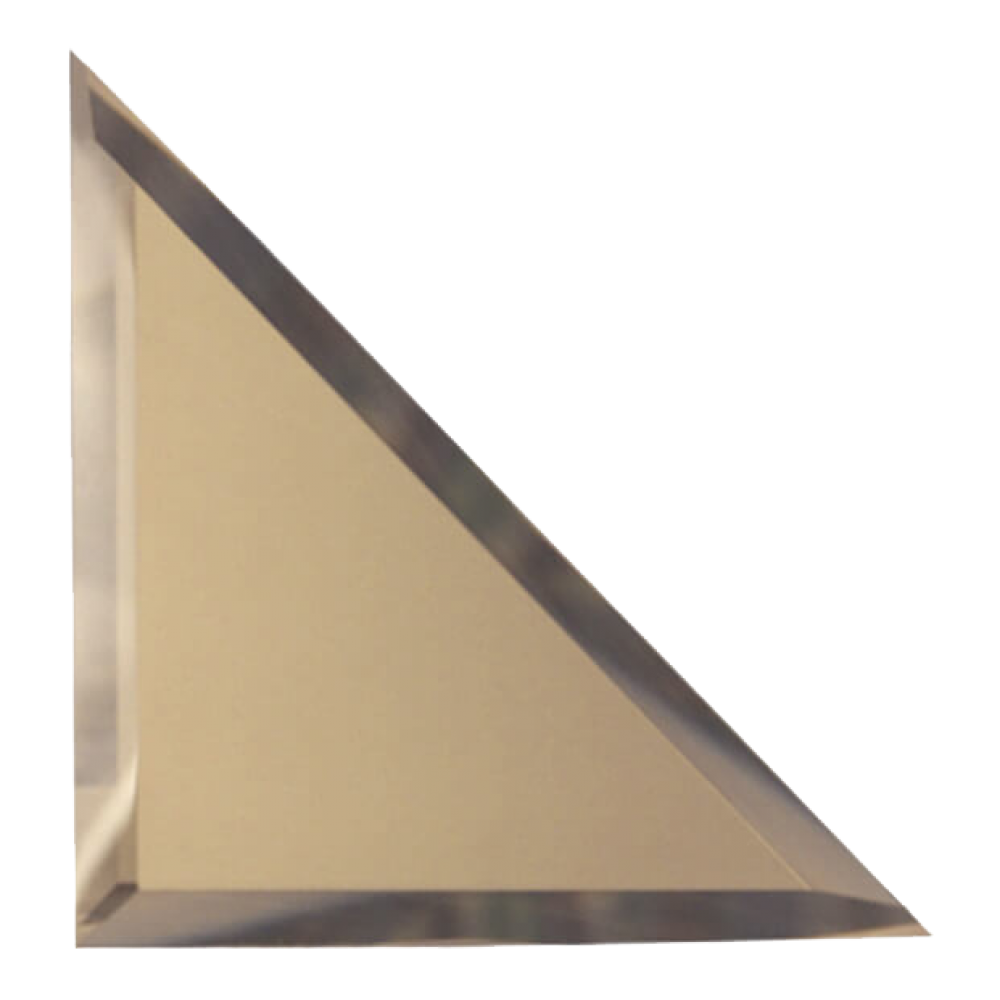Треугольная зеркальная матовая бронзовая плитка с фацетом