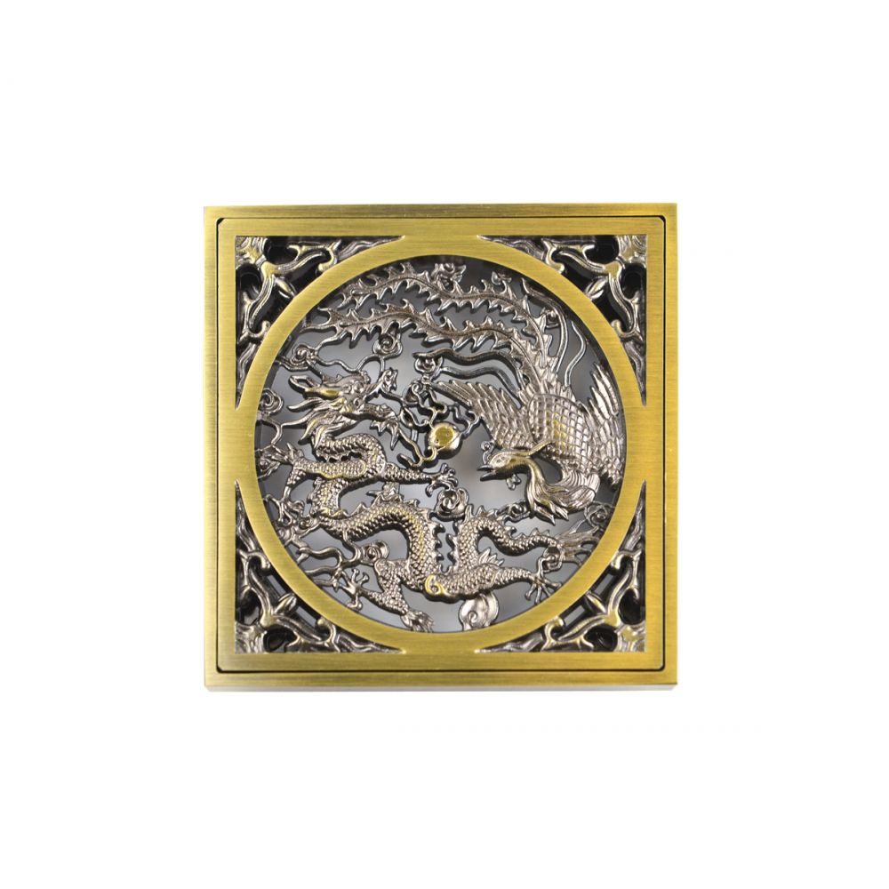 Решетка «Дракон» для трапа viega Bronze de Luxe 21986