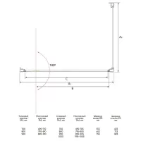Душевой угол Veconi Rovigo RV033B-7080-01-C7 черный