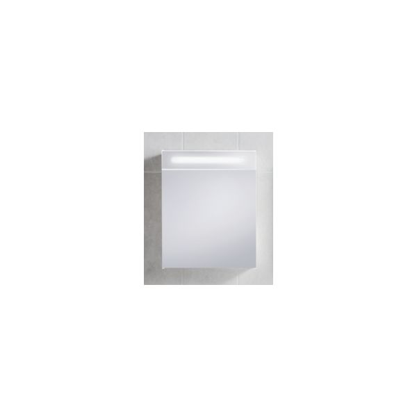 Seven D Зеркальный шкафчик с подсветкой и 2-мя стеклянными полочками IDO