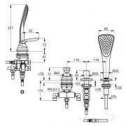 Смеситель для ванны и душа DN 15 4 Kludi Balance