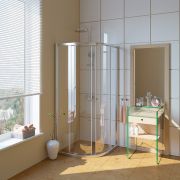 Душевое ограждение GUWER GK-664R GuteWetter четверть круга на съемных роликах