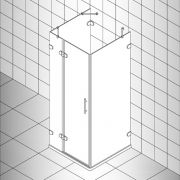 Душевое ограждение квадратное четырехсегментное LUX SQUARE GK-004A GuteWetter
