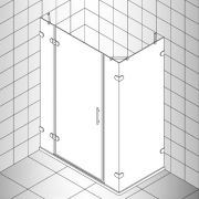 Душевое ограждение прямоугольное четырехсегментное LUX RECTAN GK-004 GuteWetter