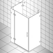 Душевое ограждение прямоугольное четырехсегментное LUX RECTAN GK-004A GuteWetter