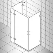 Душевое ограждение прямоугольное четырехсегментное LUX RECTAN GK-004B GuteWetter