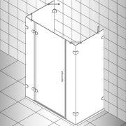 Душевое ограждение прямоугольное пятисегментное LUX RECTAN GK-005A GuteWetter
