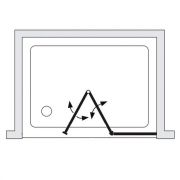Дверь в душевую нишу трехсегментная TREND DOOR GK-863D GuteWetter