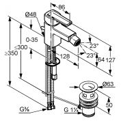 Eco однорычажный смеситель для биде DN 10 Kludi Q-Beo 502160565