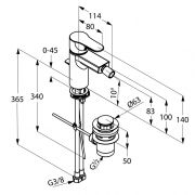 Eco однорычажный смеситель для биде DN 15 Kludi Objekta 324160575