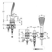 Смеситель для ванны и душа DN 15 Kludi Ambienta 534480575