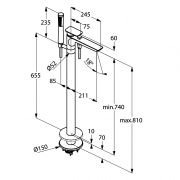 Смеситель для ванны и душа DN 15 Kludi E2 495900575