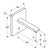 EcoSensor электронный смеситель на умывальник Kludi Zenta 3850205