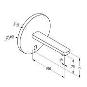 EcoSensor электронный смеситель на умывальник Kludi Zenta 3850305