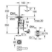 Электронный смеситель для раковины L-Size Allure F-digital Grohe