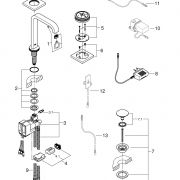 Электронный смеситель для раковины L-Size Allure F-digital Grohe