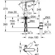 Смеситель однорычажный для раковины 1/2“ L-Size Veris Grohe