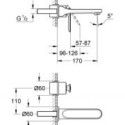 Смеситель для раковины на два отверстия S-Size Veris Grohe