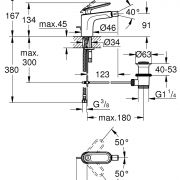 Смеситель однорычажный для биде DN 15 M-Size Veris Grohe