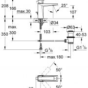 Смеситель однорычажный для раковины DN 15 M-Size Allure Brilliant Grohe