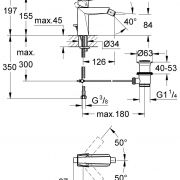 Смеситель однорычажный для биде DN 15 M-Size Allure Brilliant Grohe