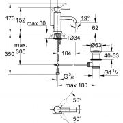 Смеситель однорычажный для раковины DN 15 Allure Grohe
