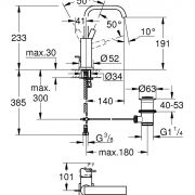 Смеситель однорычажный для раковины 1/2“ Allure Grohe