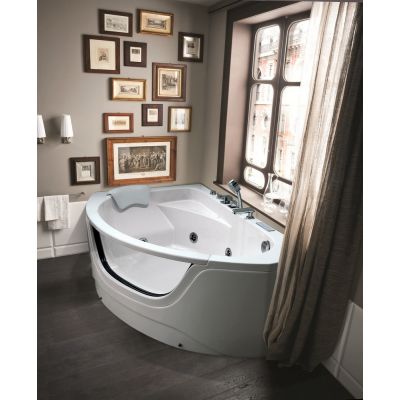 Угловая гидромассажная ванна GB5008 R/L Black&White