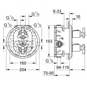 Термостат для ванны Atrio Grohe 19 395 000