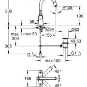 Смеситель для раковины, с двумя рукоятками L-Size Grandera Grohe