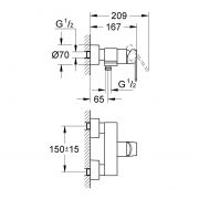 Смеситель однорычажный для душа, DN 15 Quadra Grohe