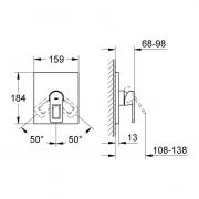 Смеситель однорычажный для душа Quadra Grohe