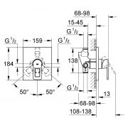 Смеситель однорычажный для душа Quadra Grohe