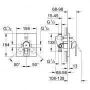 Смеситель однорычажный для ванны Quadra Grohe