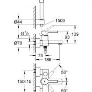 Душевой гарнитур Grohe Lineare 33850000, хром