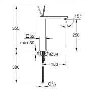 Смеситель однорычажный для раковины DN 15 XL-Size Eurocube Joy Grohe